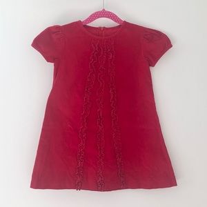 Bella Bliss Red Corduroy Dress